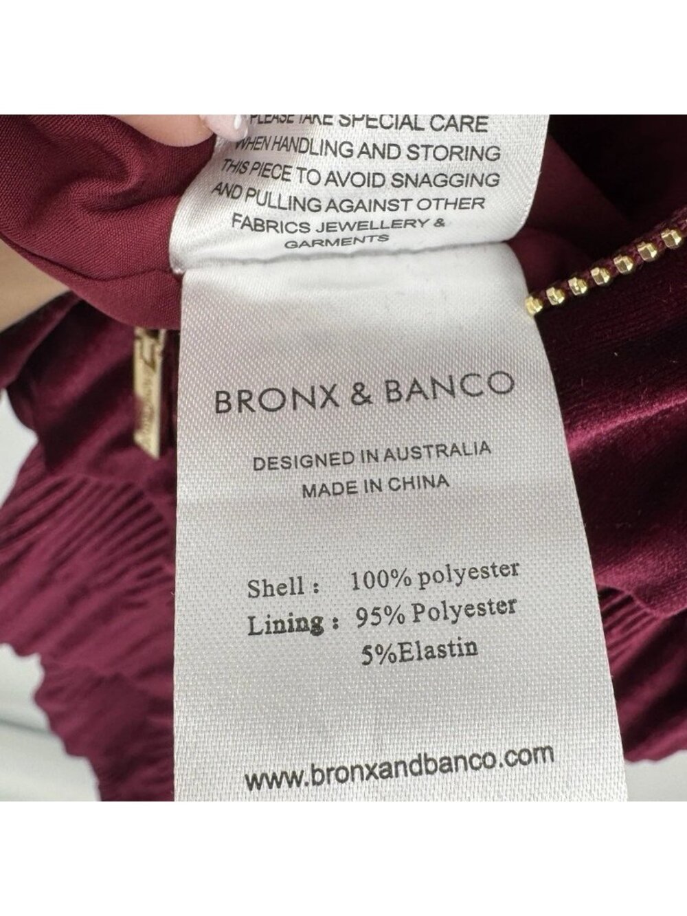 Bronx & Banco Burgundy Velvet Flared Maxi Dress size M US 6 Formal Semi-Formal - Picture 9 of 11